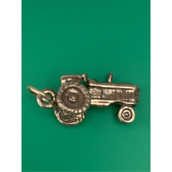 .925 Farm Tractor Sterling Silver Jewelry Charm #garden #farm - Picture 3 of 6